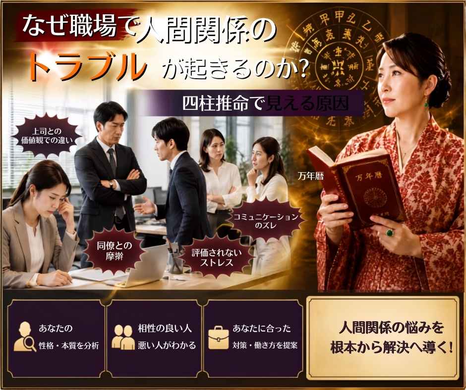 人間関係リセット症候群の心理と、四柱推命を通じた心の負担を軽くする読み解きのイメージ